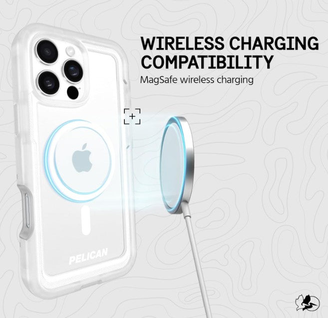 iPhone 16 Pro Pelican Voyager MagSafe Case with Holster - Clear