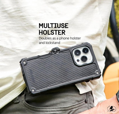 iPhone 16 Pro Max Pelican Shield MagSafe Case with Holster - Carbon Fibre