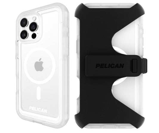 iPhone 16 Pro Pelican Voyager MagSafe Case with Holster - Clear