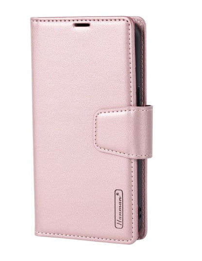 iPhone 15/14/13/16e Hanman 2 In 1 Detachable Magnetic Wallet Case (MagSafe)