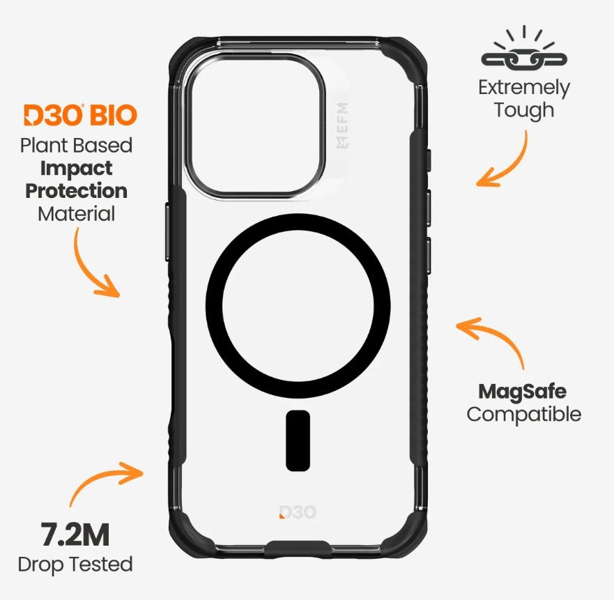iPhone 16 Pro Max EFM Cayman Case with D3O Bio