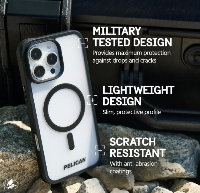 iPhone 16 Pro Pelican Ranger MagSafe Case Clear/Black Frosted
