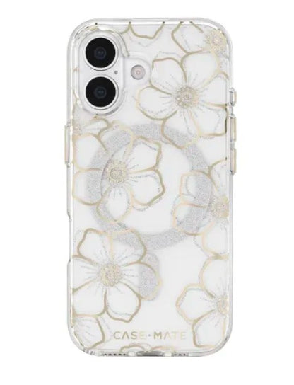 iPhone 17 Case-Mate Floral Gems MagSafe Case - Gold