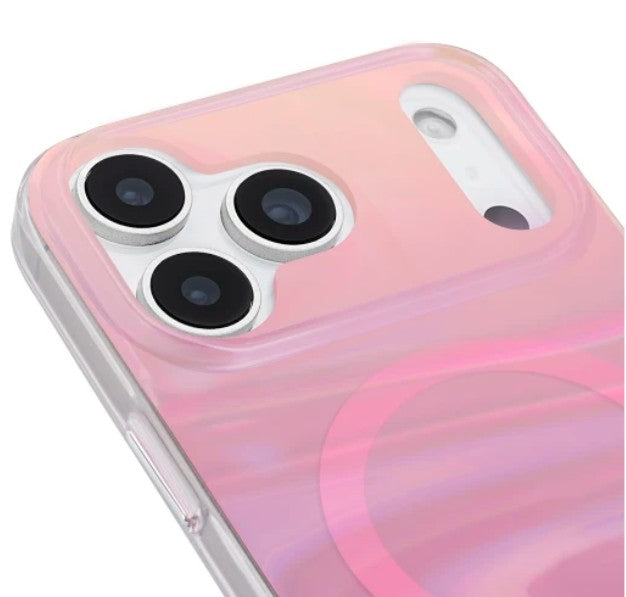 iPhone 17 Pro Max Case-Mate Peach Bubble MagSafe Case - Iridescent