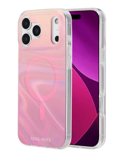 iPhone 17 Pro Case-Mate Peach Bubble MagSafe Case - Iridescent
