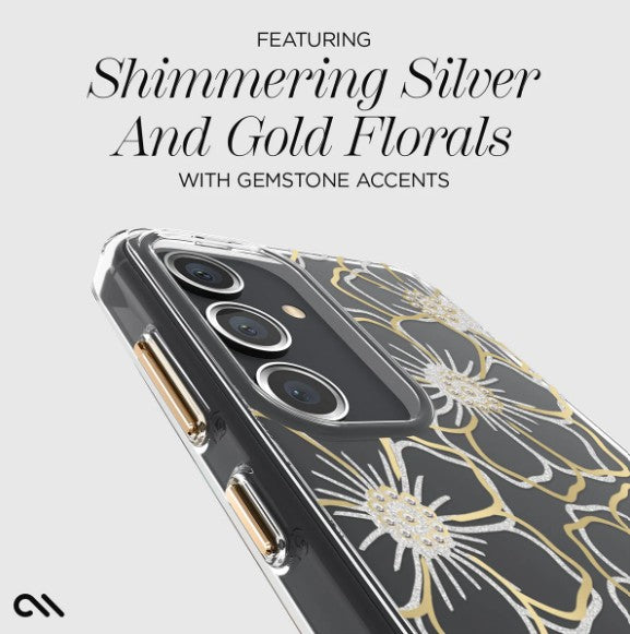 Samsung S24 Case-Mate Floral Gems Case