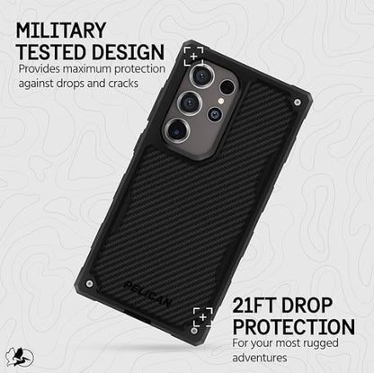 Samsung S24 Ultra Pelican Shield Case - Carbon