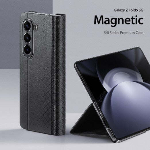 Samsung Z Fold 5 Bril Series PU Leather Case